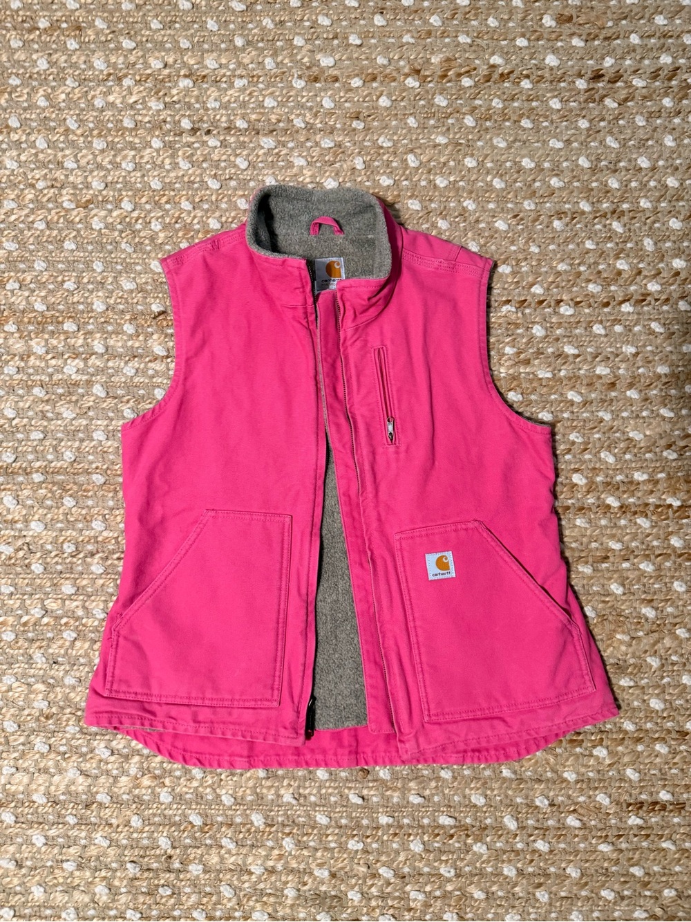 Carhartt Women’s Hot Pink Sherpa Lined Vest Rare*